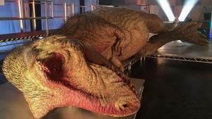 Inside the T. rex recreation photo