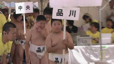Japanese Kids Compete in Sumo Championship